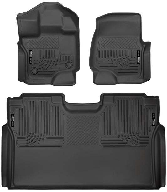 Husky Liners WEATHERBEATER FLOOR LINERS 94041 / 2015-2024 Ford F-150 / 2022-2024 Ford F-150 Lightning SuperCrew