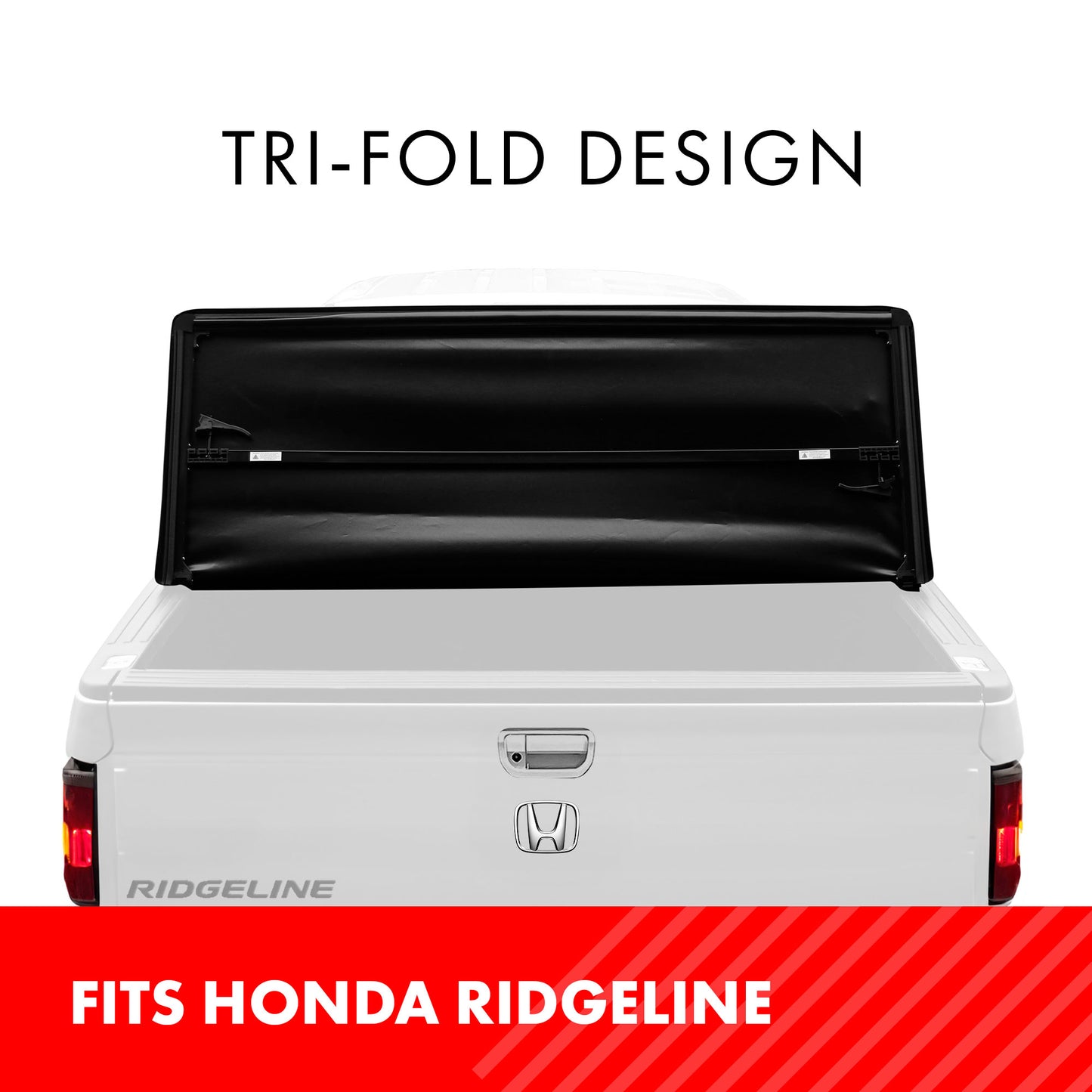 Soft TRIFOLD Vinyl TONNEAU COVER Honda Ridgeline 2017-2023