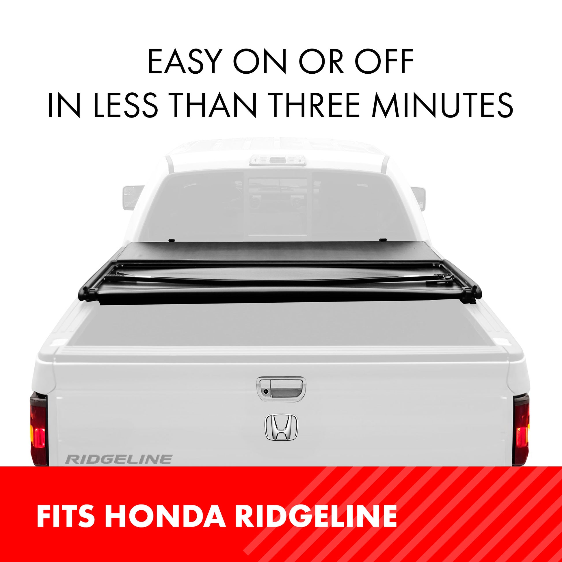 Soft TRIFOLD Vinyl TONNEAU COVER Honda Ridgeline 2017-2023