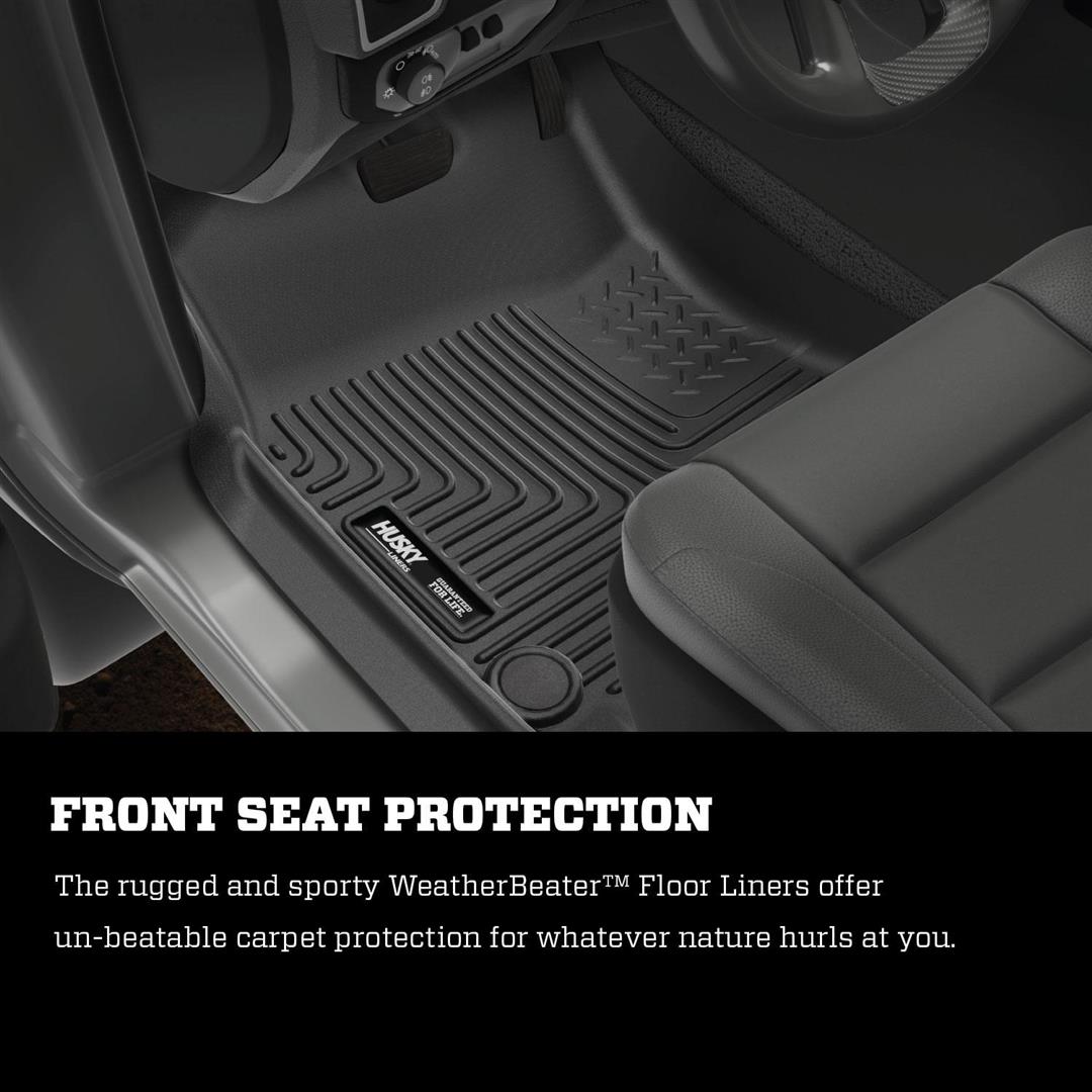 Husky Liners WEATHERBEATER FLOOR LINERS 94011 / 2023-2024 Ram 1500 New Model Quad Cab  / 2019-2022 Ram 1500- New Model Quad Cab (Short Crew); Without Vinyl Floors